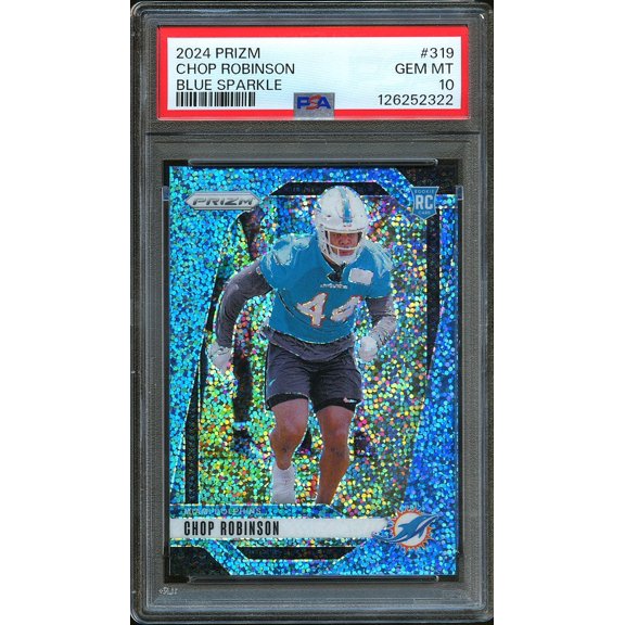 Graded 2024 Panini Prizm Chop Robinson #319 Sparkle Rookie PSA 10