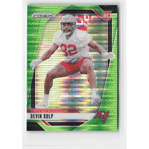 2024 Panini Prizm Neon Green Pulsar RC 326 Devin Culp Tampa Bay Buccaneers Football Card
