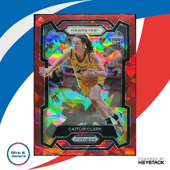 2024 Panini Prizm Draft Collegiate Caitlin Clark Red Ice #57 RC Iowa Hawkeyes