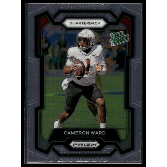 2024 Panini Prizm Draft Picks Cameron Ward Washington State Cougars #199 Football Card