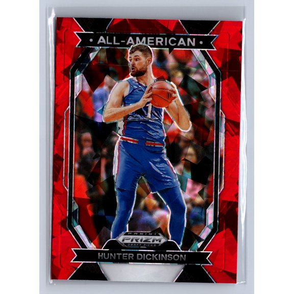 2024 Panini Prizm Draft Picks Hunter Dickinson #1 All-American Red Ice