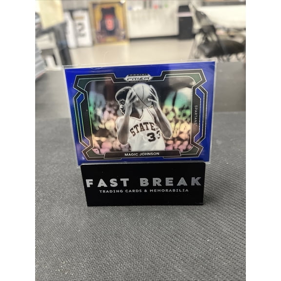 2024 Panini Prizm Draft Picks Blue Prizm Magic Johnson #23 Short Print Michigan State Spartans Basketball Card