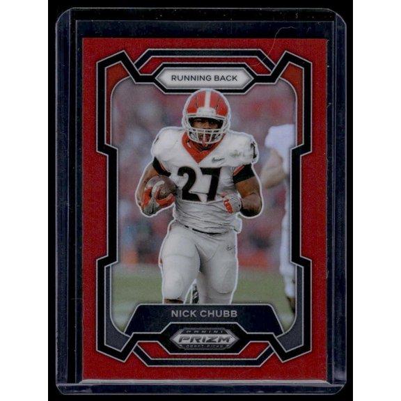 2024 Panini Prizm Draft Picks Nick Chubb #29 Red SN Football Card