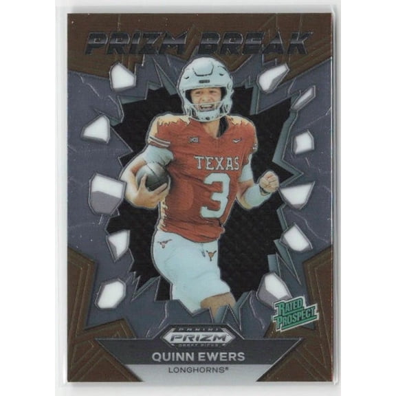 Near Mint 2024 Panini Prizm Draft Picks Prizm Break Quinn Ewers PB-QES Texas Longhorns Football Card