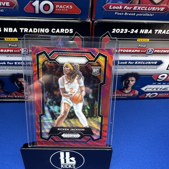 2024 Panini Prizm Draft Picks Rickea Jackson #44 Ruby Wave Prizm Parallel/Variety Rookie Base Set