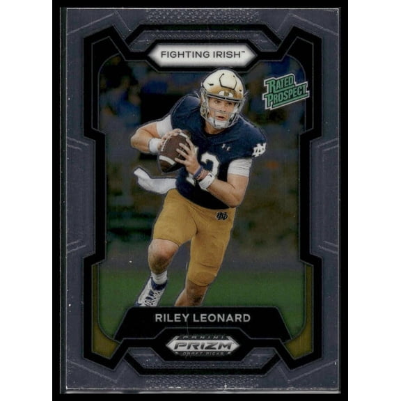 2024 Panini Prizm Draft Picks Riley Leonard Notre Dame Fighting Irish #106 Football Trading Card