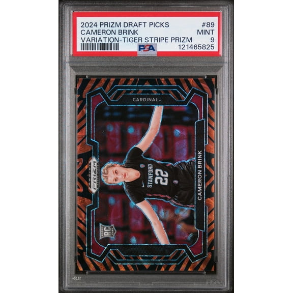 2024 Panini Prizm Draft Picks Variation-Tiger Stripe Prizm Cameron Brink #89 PSA 9
