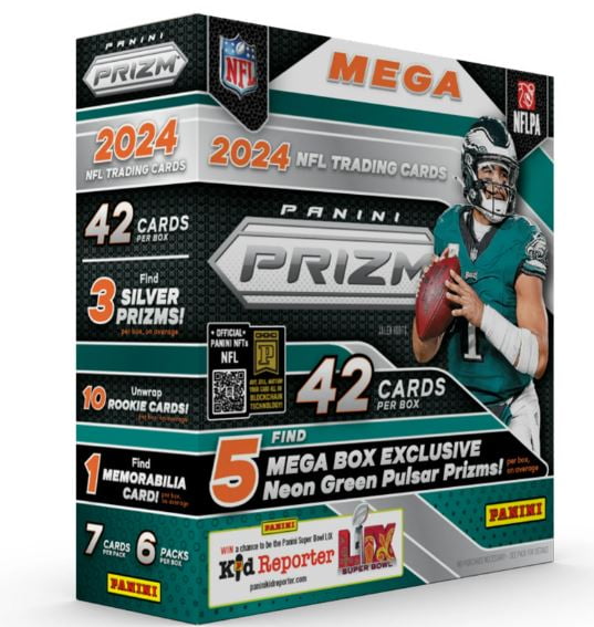 2024 Panini Prizm Football Trading Card Factory Sealed Mega Box