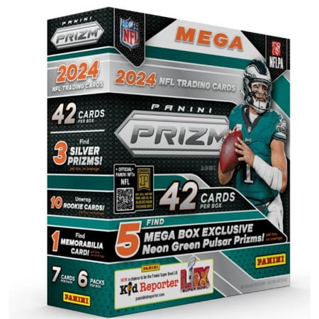 2024 Panini Prizm Football Trading Card Factory Sealed Mega Box