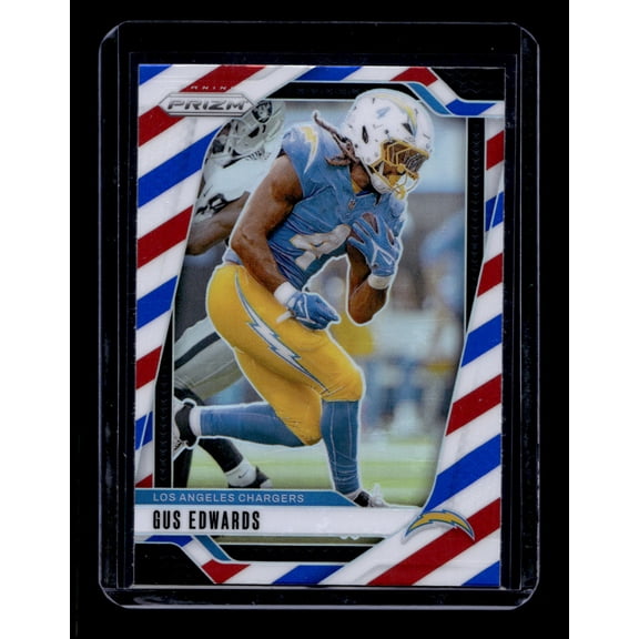 2024 Panini Prizm Gus Edwards #158 Silver Prizm Limited Edition Short Print Parallel/Variety Rookie Exclusive Insert