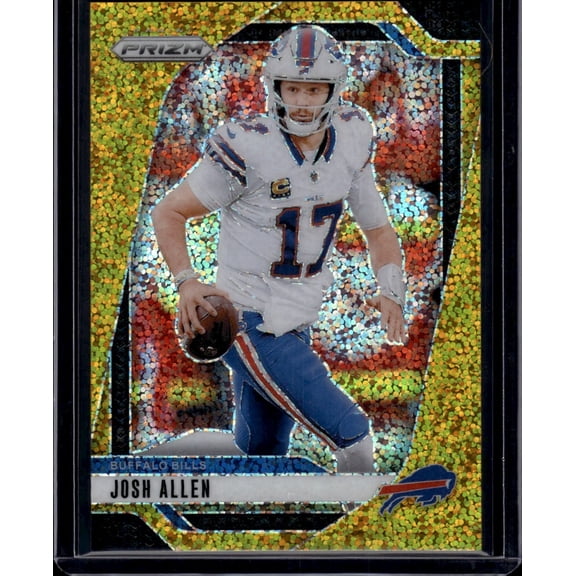 2024 Panini Prizm Josh Allen #28 Gold Shimmer /24 Buffalo Bills NFL Football Trading Card