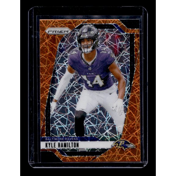 2024 Panini Prizm Kyle Hamilton #23 Lazer Prizm Rookie Short Print Trading Card Baltimore Ravens