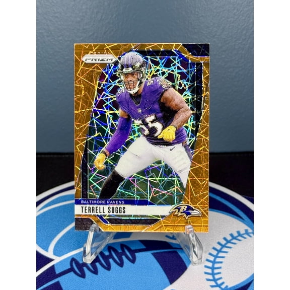 2024 Panini Prizm Lazer Football Card Terrell Suggs #26 Baltimore Ravens