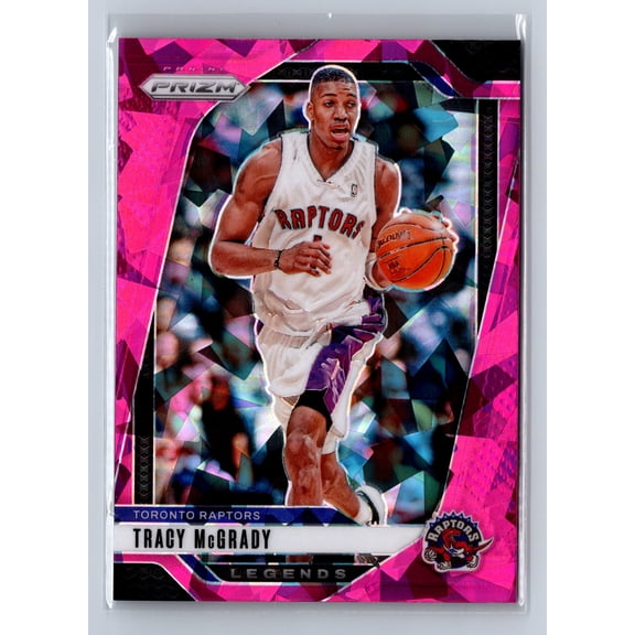 2024 Panini Prizm Tracy McGrady Toronto Raptors #273 Pink Cracked Ice Basketball Card