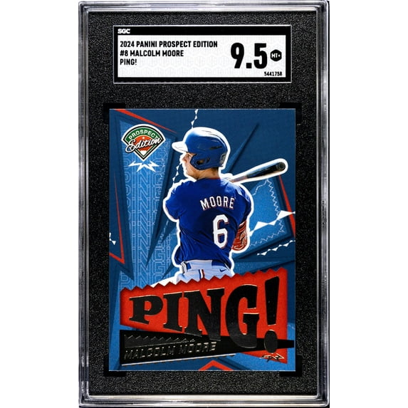 2024 Panini Prospect Edition PING! Malcolm Moore #8 SGC 9.5