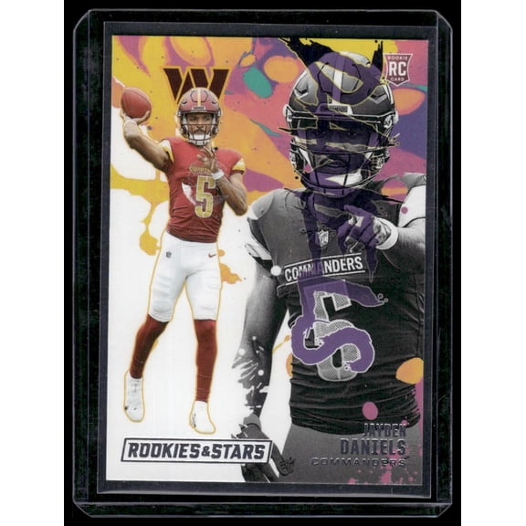 2024 Panini Rookies & Stars Jayden Daniels Washington Commanders Rookie Exclusive Trading Card #RE-JDS