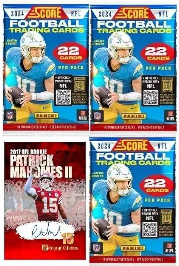 2024 Panini SCORE Football Cards (3) THREE FACTORY SEALED PACKs, Cards