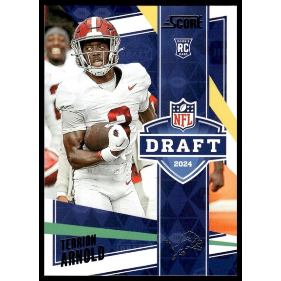2024 Panini Score Football NFL Draft #13 Terrion Arnold RC Detroit Lions Football Card