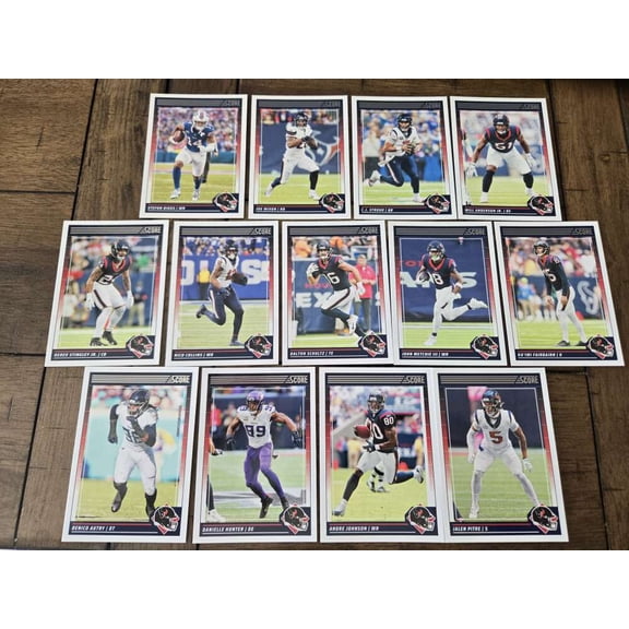 2024 Panini Score Houston Texans (with Oilers) Base No SP Veteran Team Set of 13 Cards: #31 Stefon Diggs #57 Joe All Cards Pack Fresh, Hand Co