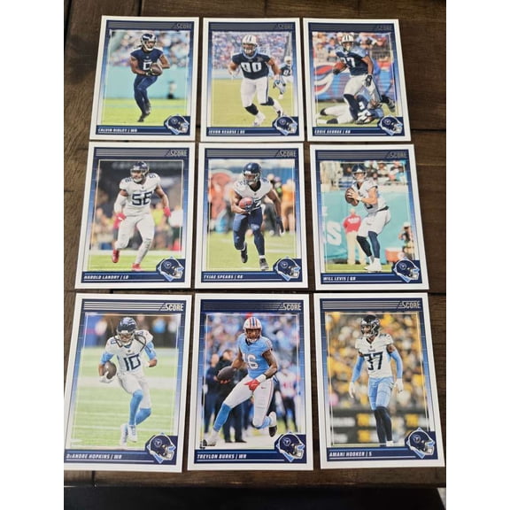 2024 Panini Score Tennessee Titans Base No SP Veteran Team Set of 9 Cards:  #132 Calvin Ridley #271 Will Levis #2 All Cards Pack Fresh, Hand Co