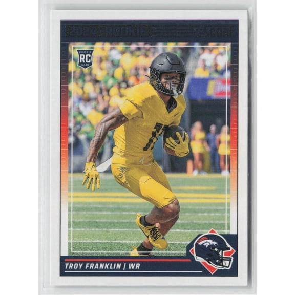 2024 Panini Score Troy Franklin Denver Broncos RC Rookie Football Trading Card #343 NFL