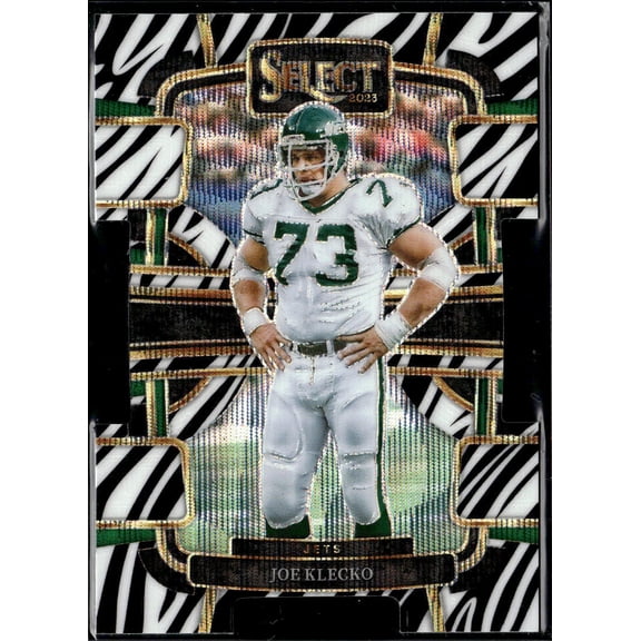 2024 Panini Select Concourse Joe Klecko #76 Zebra Prizm New York Jets NFL Football Trading Card