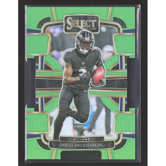 2024 Panini Select Concourse Prizm Green #9 Odell Beckham Jr. Ravens /599 Football Card