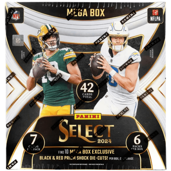 2024 Panini Select Football Factory Sealed Mega Box 42 Cards