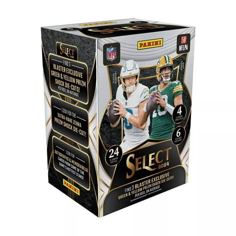 Panini Select 2024 Football Trading Card Blaster Box, Green Yellow