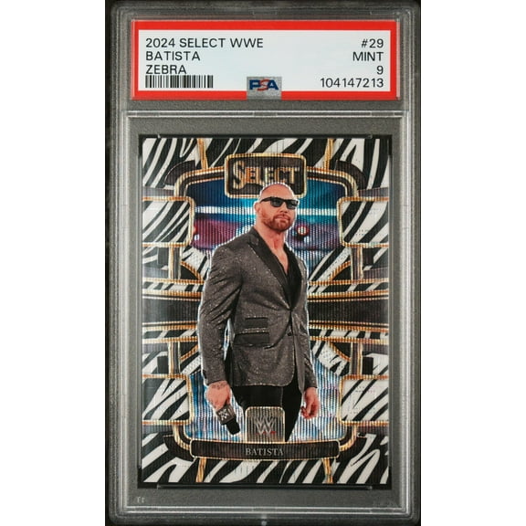 2024 Panini Select WWE Zebra Batista #29 PSA 9