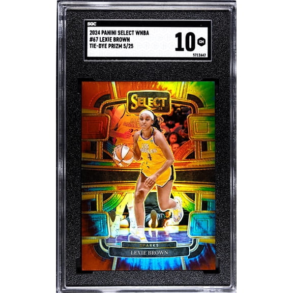 2024 Panini Select Wnba #67 Lexie Brown Tie-Dye Prizm 5/25 SGC 10