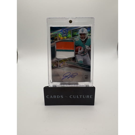 2024 Panini Spectra Jaylen Wright #232 /8 Patch RC Miami Dolphins NFL Autographed Football Trading Card