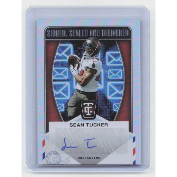 2024 Panini Totally Certified Sean Tucker #SSD-STR Signed Sealed and Delivered AU Tampa Bay Buccaneers NFL Autographed FOOTBALL Trading Card