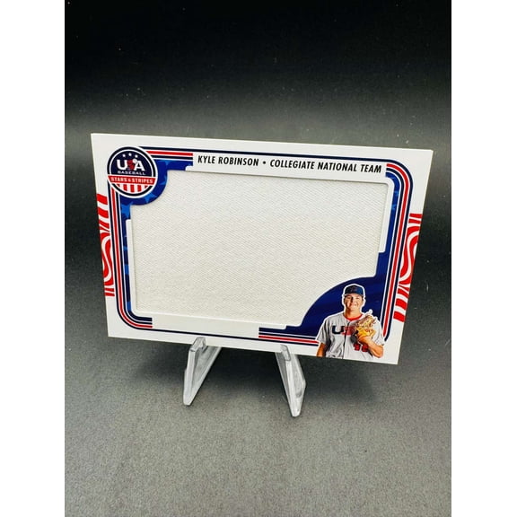 2024 Panini USA Baseball Stars & Stripes Kyle Robinson JM-ROB Memorabilia Baseball Card
