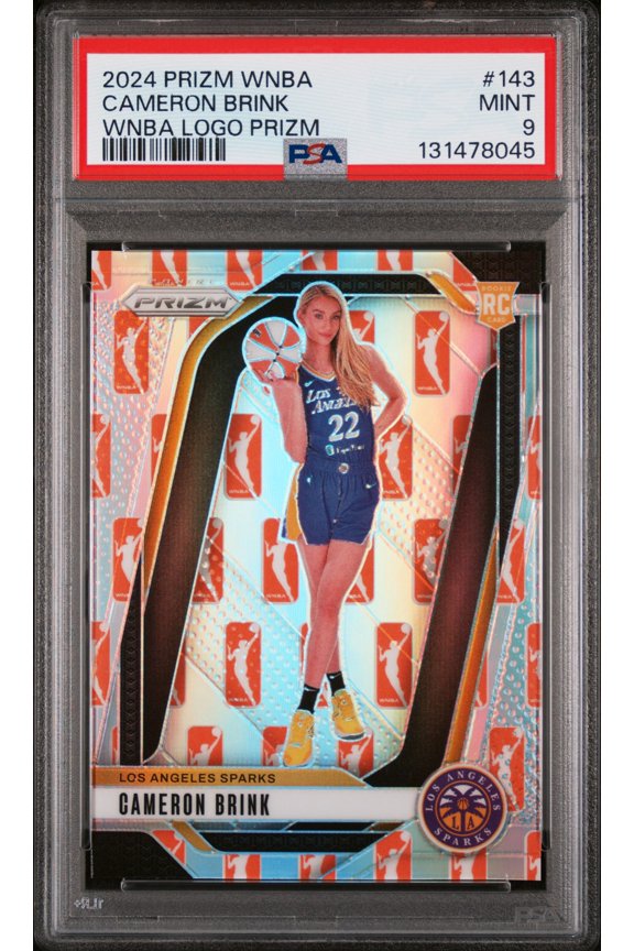 2024 Panini WNBA Prizm WNBA Logo Prizm Cameron Brink #143 PSA 9