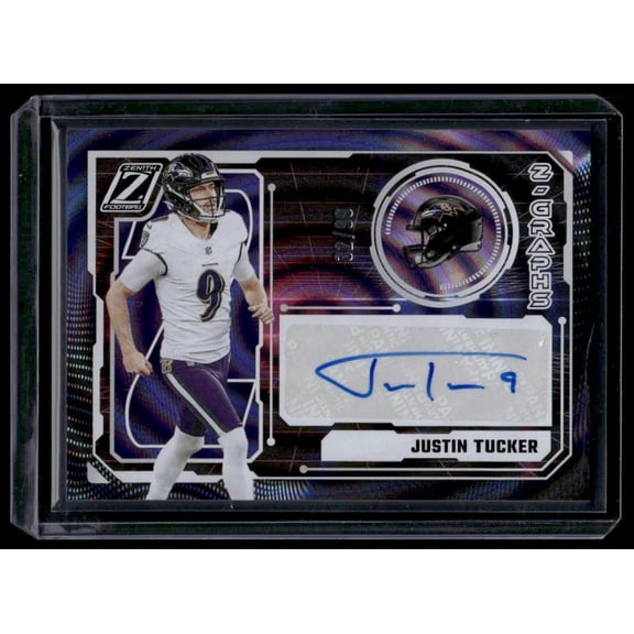 2024 Panini Zenith Z-Graphs #4 Justin Tucker Auto SN AU Near Mint Football Card