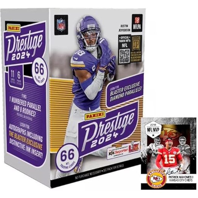 2024 Panini PRESTIGE Football Card Sealed Blaster Box, 66 Card Plus