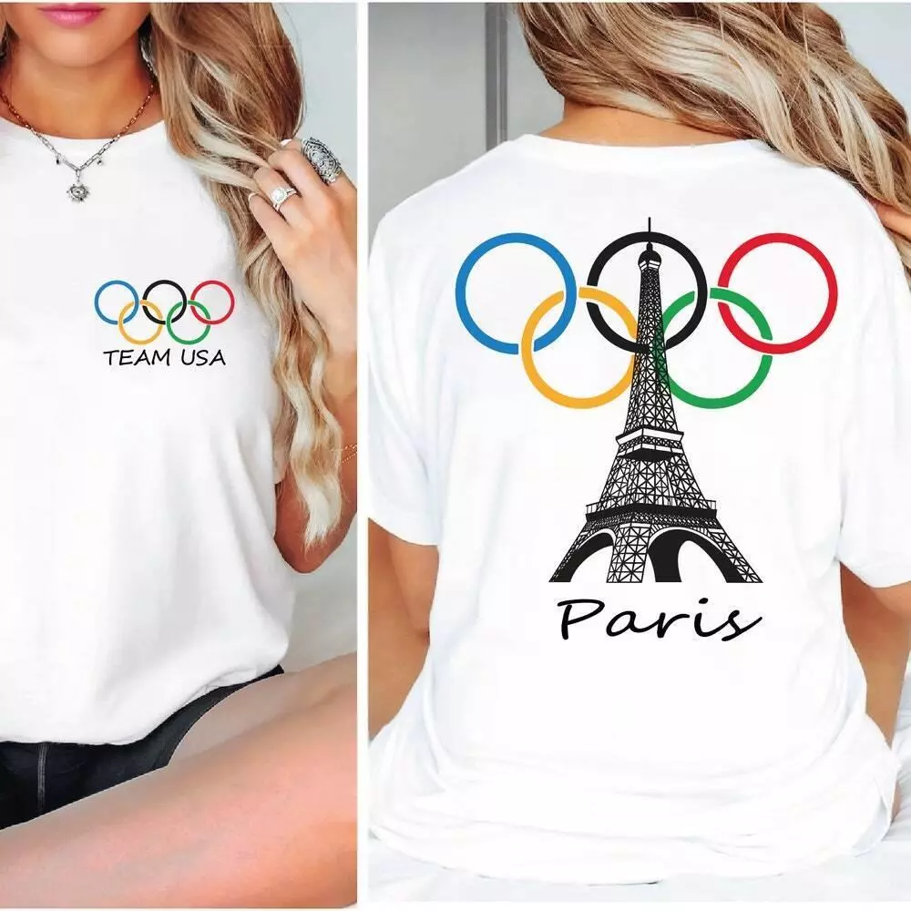 2024 Paris Olym.pics Shirt USA Eiffel Tower Shirt Paris Games