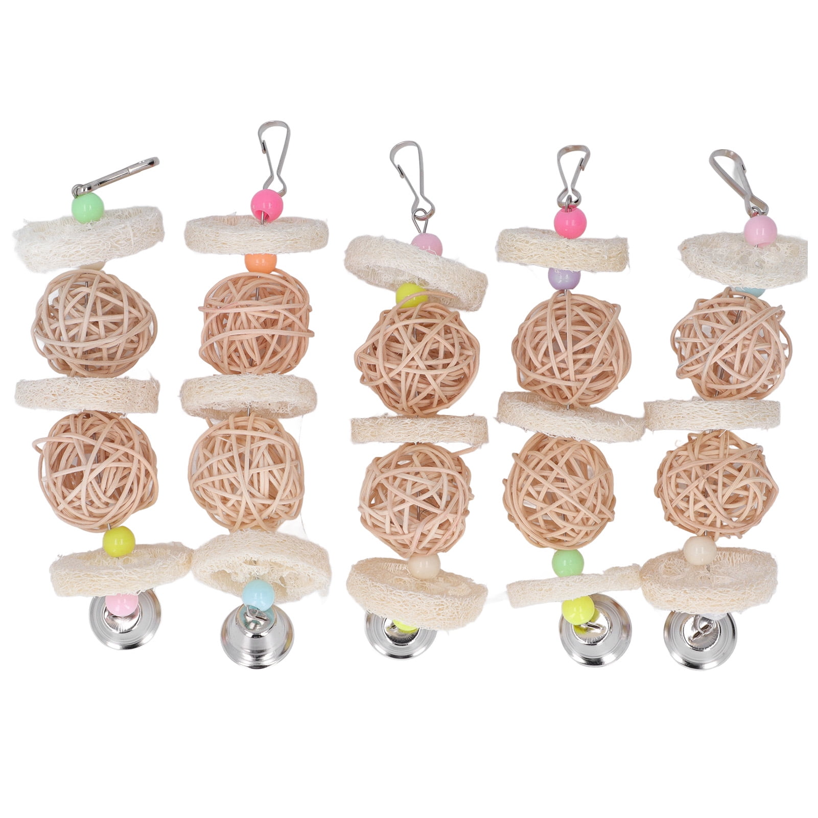 2024 Parrot Loofah Sepak Takraw Chewing Toy Safe Relieve Anxiety