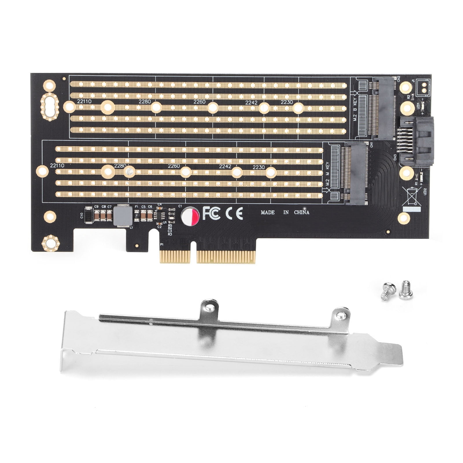 Pcie 4.0 X16 To 4 Ports Nvme Expansion Card Gen4 16x To Slimsas 8i X2