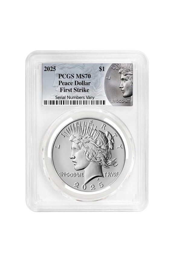 2025 Peace Silver Dollar PCGS MS 70 FS (Peace Label)