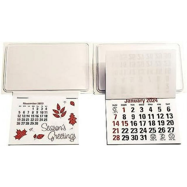 2024 Peel and Stick Up Adhesive Business Card Auto Car Truck Calendar