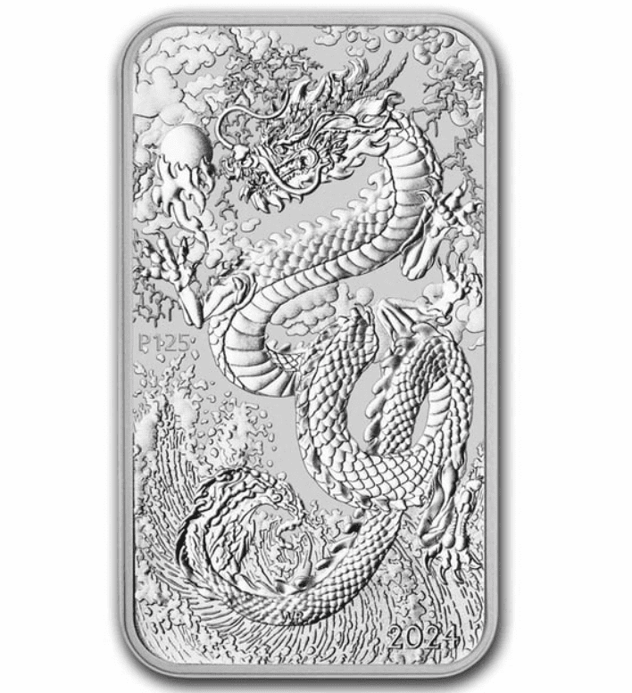 2024 Perth Mint Australian Dragon 1 oz Silver Bar