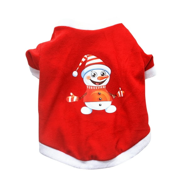 2024 Pet Dog Winter Christmas Small Dog Clothes for Boys Print Plush Clothes Pet Dog Sweaters for Small Dogs Dog Long Sleeve Top