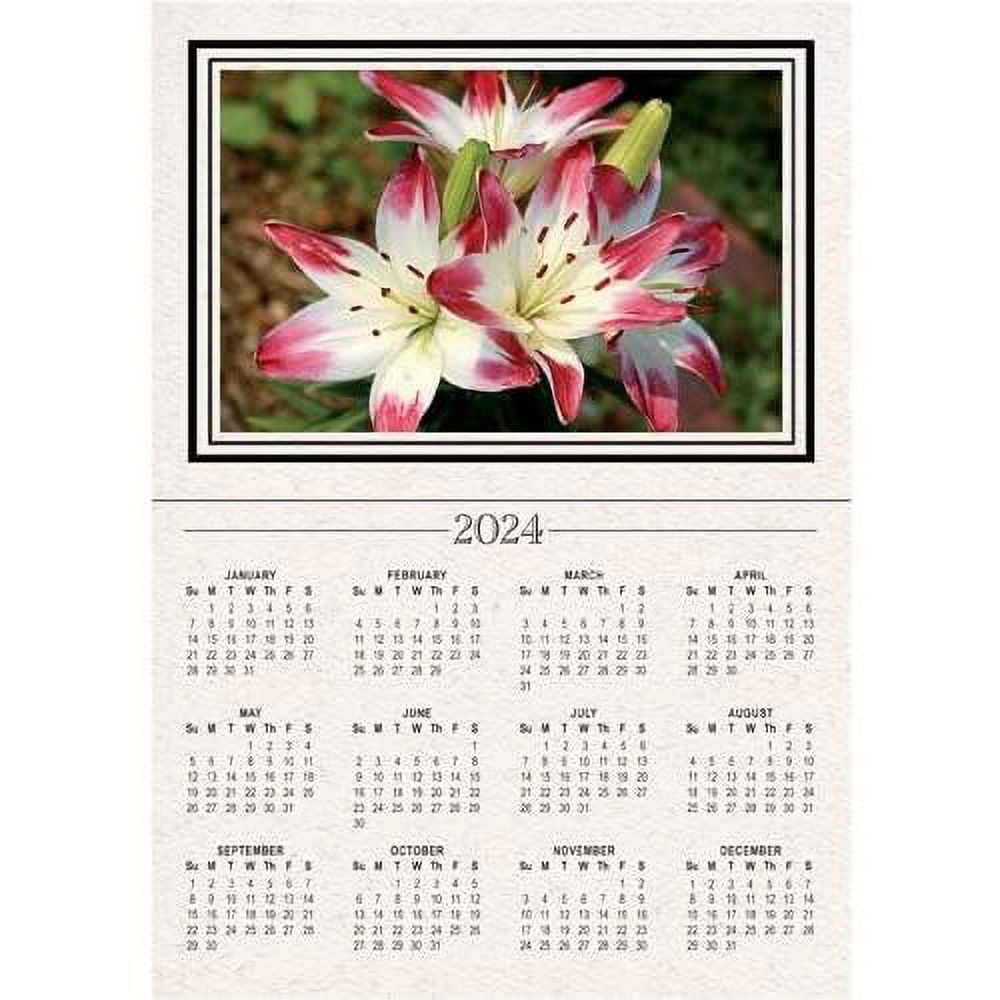 2024 Photo Insert Calendars Year At A Glance For Horizontal 4X6 Photo
