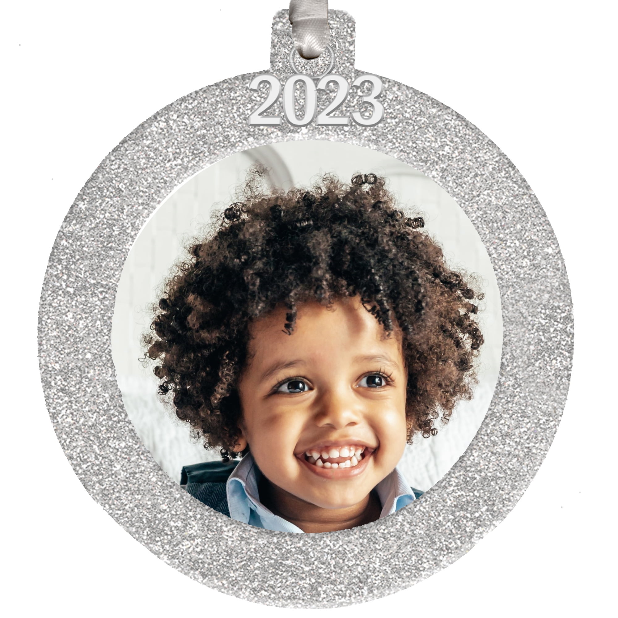 2024 Picture Frame Ornament, Glitter with Photo Protector