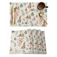 thumbnail image 1 of 2024 Placemat Easter Spring Egg Rabbit Kitchen Dining Table r Accessories 4/6pcs Heat Resistant Tableware Mat, 1 of 7