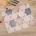 thumbnail image 1 of 2024 Placemat Ins Pink Gold Geometric Table Mats Simple Lines Marble Nordic Western Kitchen Cup Mats Pad Drink Coasters, 1 of 7