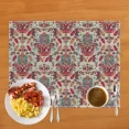 thumbnail image 1 of 2024 Placemat Mandala Flower / Hand of Fatima Print Table Mats for Dining Table Coasters Linen Coffee Cup Pads Kitchen, 1 of 6