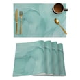 thumbnail image 1 of 2024 Placemat Marble Aqua Agate for Dining Table Tableware Mats 4/6pcs Kitchen Dish Mat Pad Counter Top Mat Home ration, 1 of 7